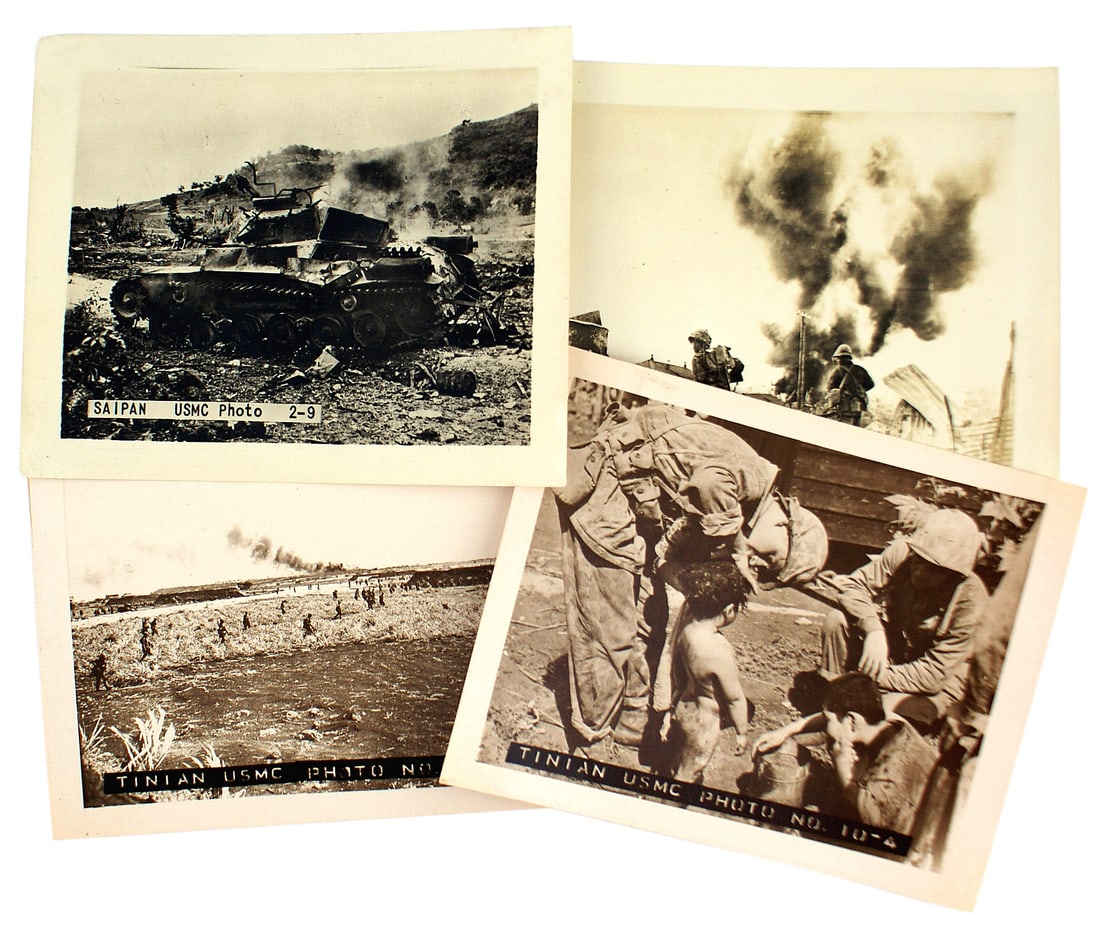 Lot of 23 US WWII Marine combat photos (1 of 2)