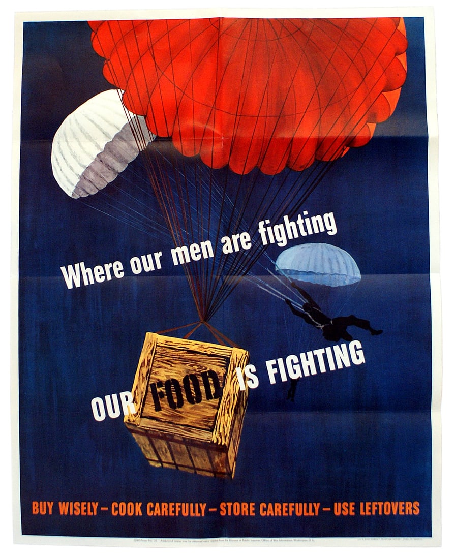 Lot of 2 US WWII posters 1943 1944 (1 of 2)