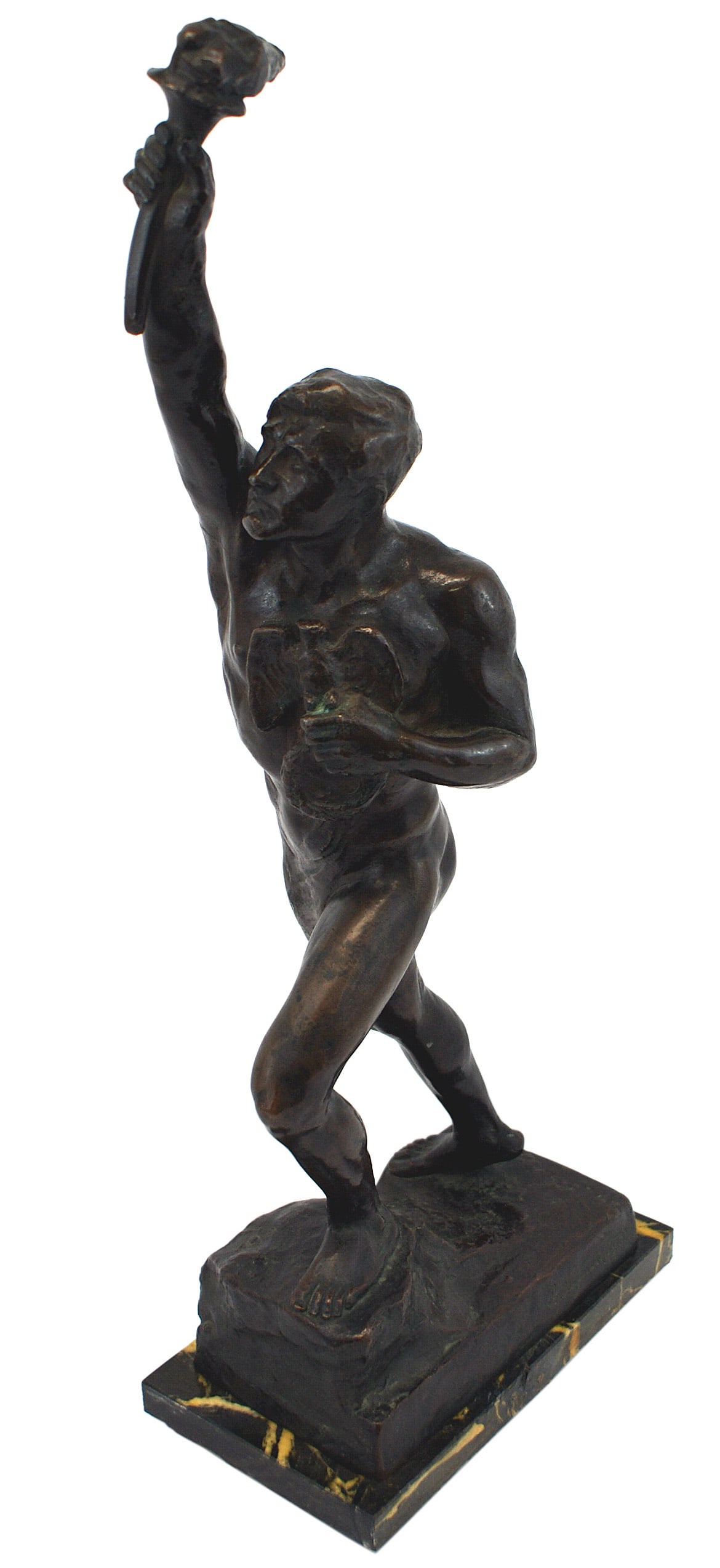 German WWII statue Torch Bearer bronze (1 of 3)
