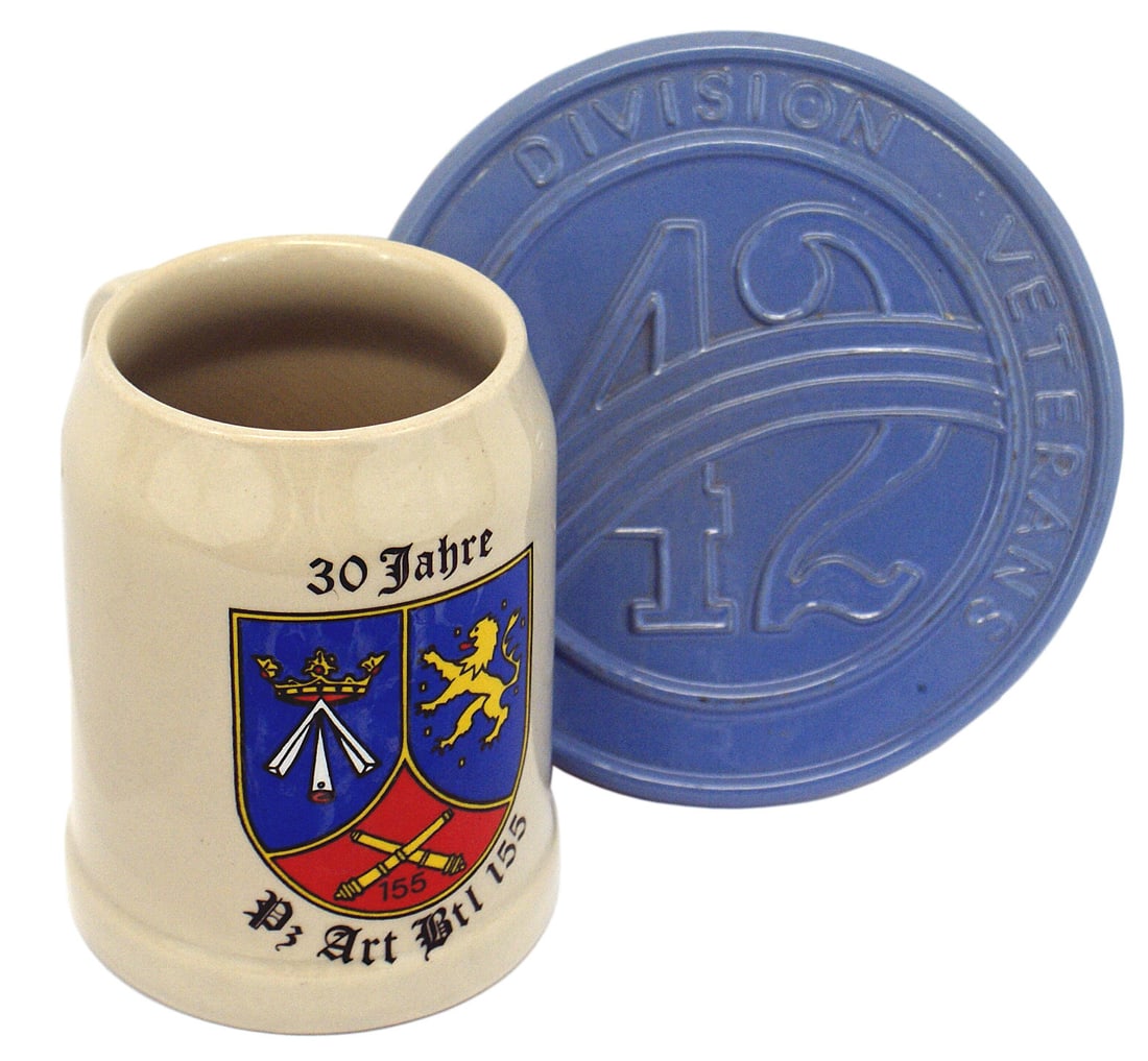 Souvenir porcelain lot service in WWII stein plate (1 of 1)