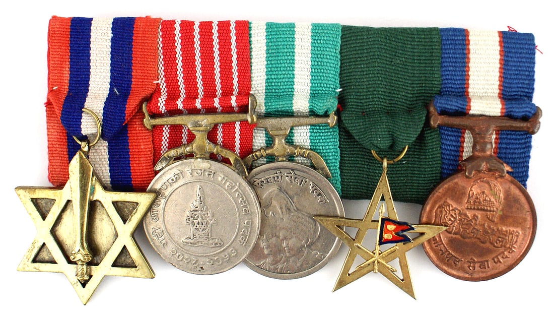 Nepal Medal brace of five awards (1 of 2)
