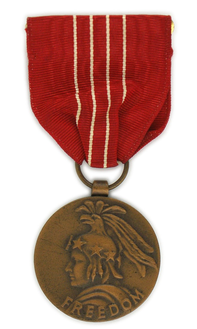 United States The Presidential Medal of Freedom: B-253 United States. The Presidential Medal of Freedom. Presented to individuals who made a meritorious contribution to our security, national interest, world peace or cultural endeavors. Bronze medal