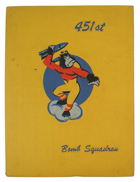 U.S. WWII unit history book 451st Bombardment: I-65 U.S. WWII unit history book: "451st Bombardment Squadron". Published in 1945. Many photos including air crews, roster, list of awards. POW stories, etc. Yearbook format. 186pp. II