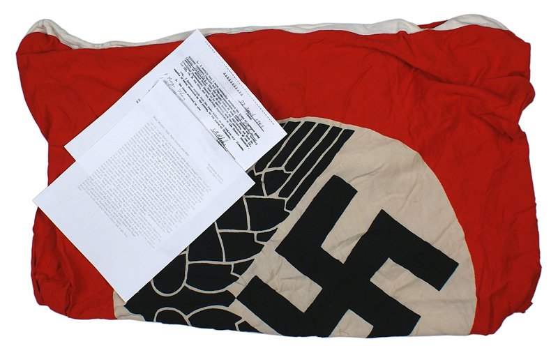U.S. WWII GI souvenir RAD pennant letters: ROBERT ALBRO WWII COLLECTION: An unusual collector opportunity to own and learn the background of original G.I. acquired Third Reich military relics. (Please See LOTS 338 - 367 for entire Albro collec
