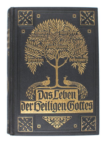 Adolf Hitler library book Das Leben der helligen Gottes: A-058 Book form Hitler's library - "Das Leben der helligen Gottes" by P. Otto Bitschnau, O.S.B. 1881 publication on the lives of Saints. 1600 pp. Inside cover has a brown toned "EX LIBRIS" "Adolf Hitl