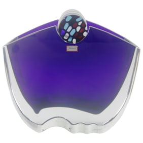 Baccarat Oceanie Amethyst Cased Crystal Vase by Thomas Bastide