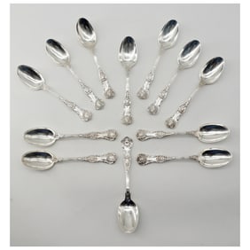 Gorham King George Sterling Silver Spoons - Set of 12