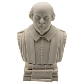 Victorian Parian Shakespeare Bust: Robinson & Leadbeater - c. 1880-1900