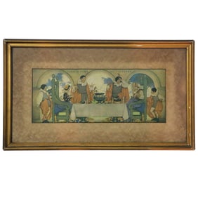Maxfield Parrish 'Sing a Song of Sixpence' Print (1910, Biefield Commission)