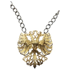 Cadoro Russian Double-Headed Eagle Convertible Bib Necklace c. 1960s