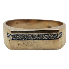Vintage 14K KP Gold Diamond Band Ring