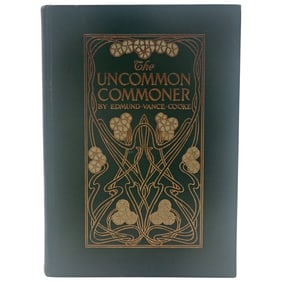 Signed Art Nouveau Poetry Book: The Uncommon Commoner, Gilt Cloth, 1900s