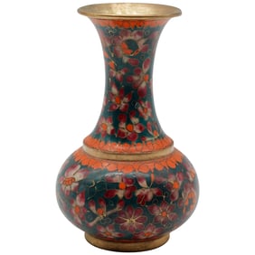 Cloisonne Floral Vase
