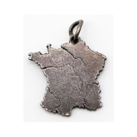 Vintage Cartier Sterling France Map Charm