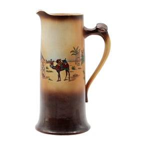 Antique D.F. Haynes Egyptian Revival Tankard Pitcher