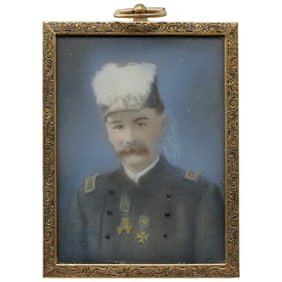 Antique Austro-Hungarian Military Portrait Miniature