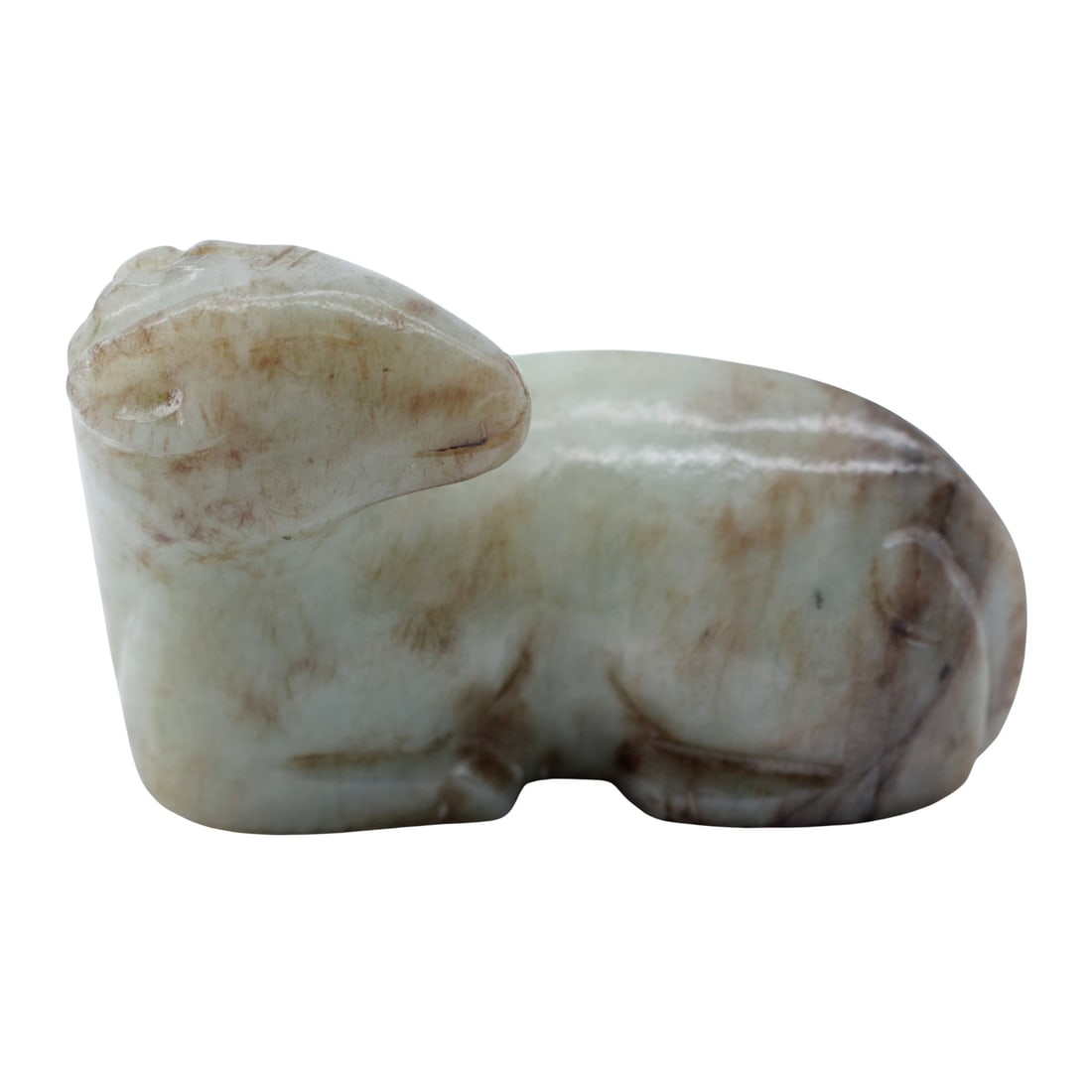 Antique Chinese jade carving of a ram (1 of 7)