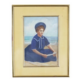 Woman on the Beach with a Letter