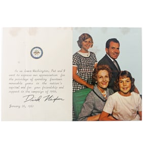 1961 Richard Nixon Farewell Card