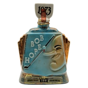 1973 Bob Hope Desert Classic Commemorative Bourbon Whiskey Bottle by Jim Beam