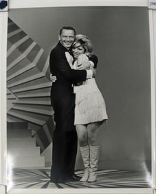 1966 CBS Press Photograph of Frank Sinatra and Nancy for TV Special