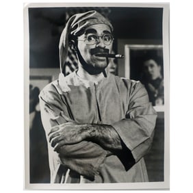 1966 CBS Press Photograph of Johnny Wayne Impersonating Groucho Marx
