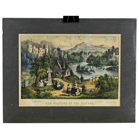 The Meeting Of The Waters - Currier And Ives, 1868