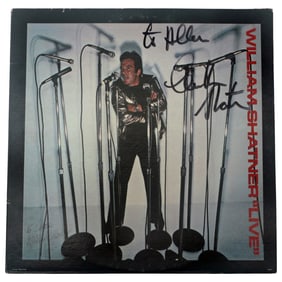 William Shatner Signed "Live" Double LP, Lemli Records, 1977