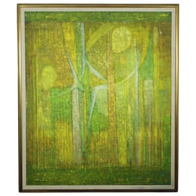 Philip Moose Abstract Woodland Painting