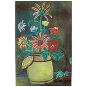 Pastel Still Life With Flowers by Milbre Burch, 2000