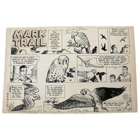 Mark Trail Original Comic Strip Art - January 22, 1984