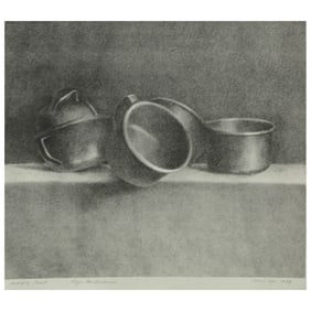 Black Cups - Artist Proof Lithograph by Roger Van Damme