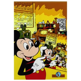 Disney Impressions Silk Screen of Mickey Mouse as Artist