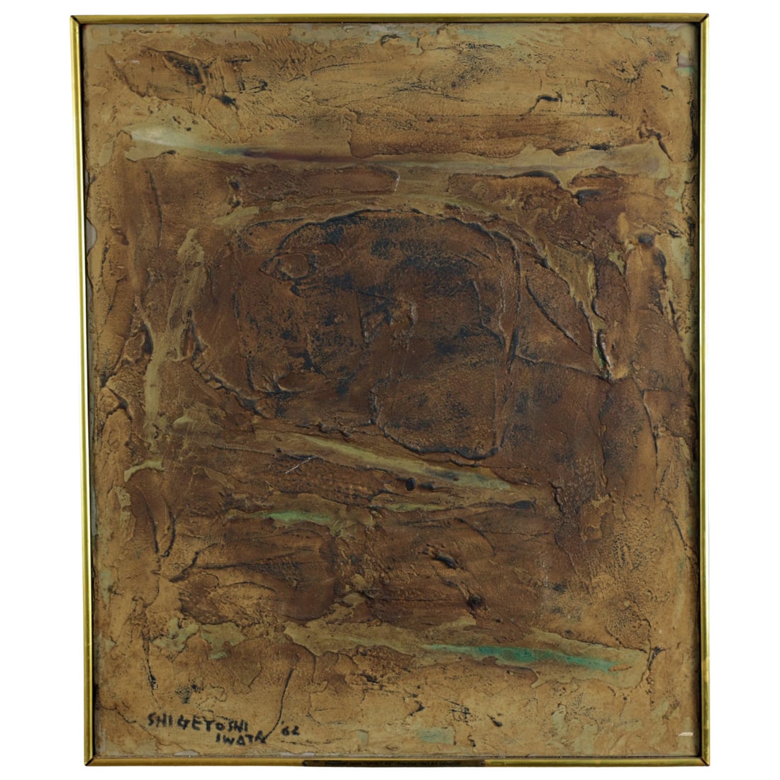 Shigeyoshi Iwata Abstract Painting: aSPIRIT 40,a 1962, Mixed Media Canvas (1 of 7)