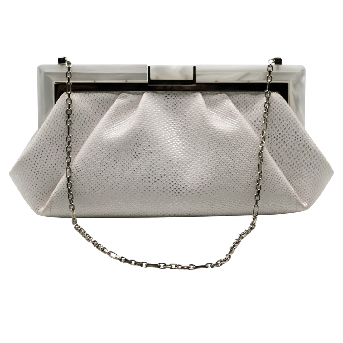 Judith Leiber Moon Beam Karung Snakeskin Clutch (1 of 5)