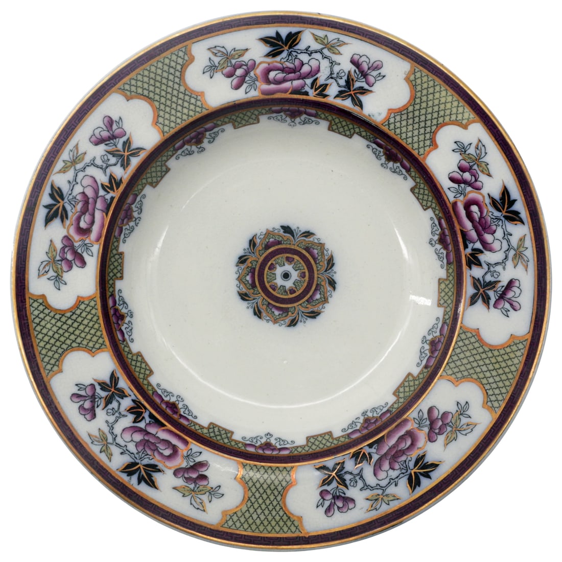 Worcester Porcelain Soup Plate in Kakiemon Style Border (1 of 1)