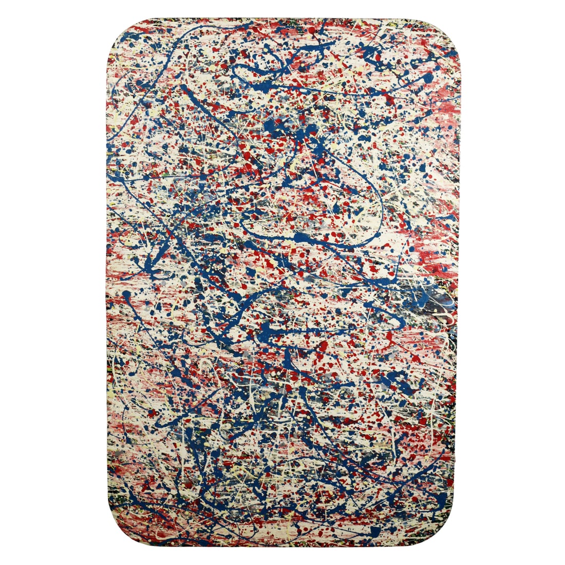 Abstract Drip Painting in the Manner of Jackson Pollock, Signed Braun 1964 (1 of 3)