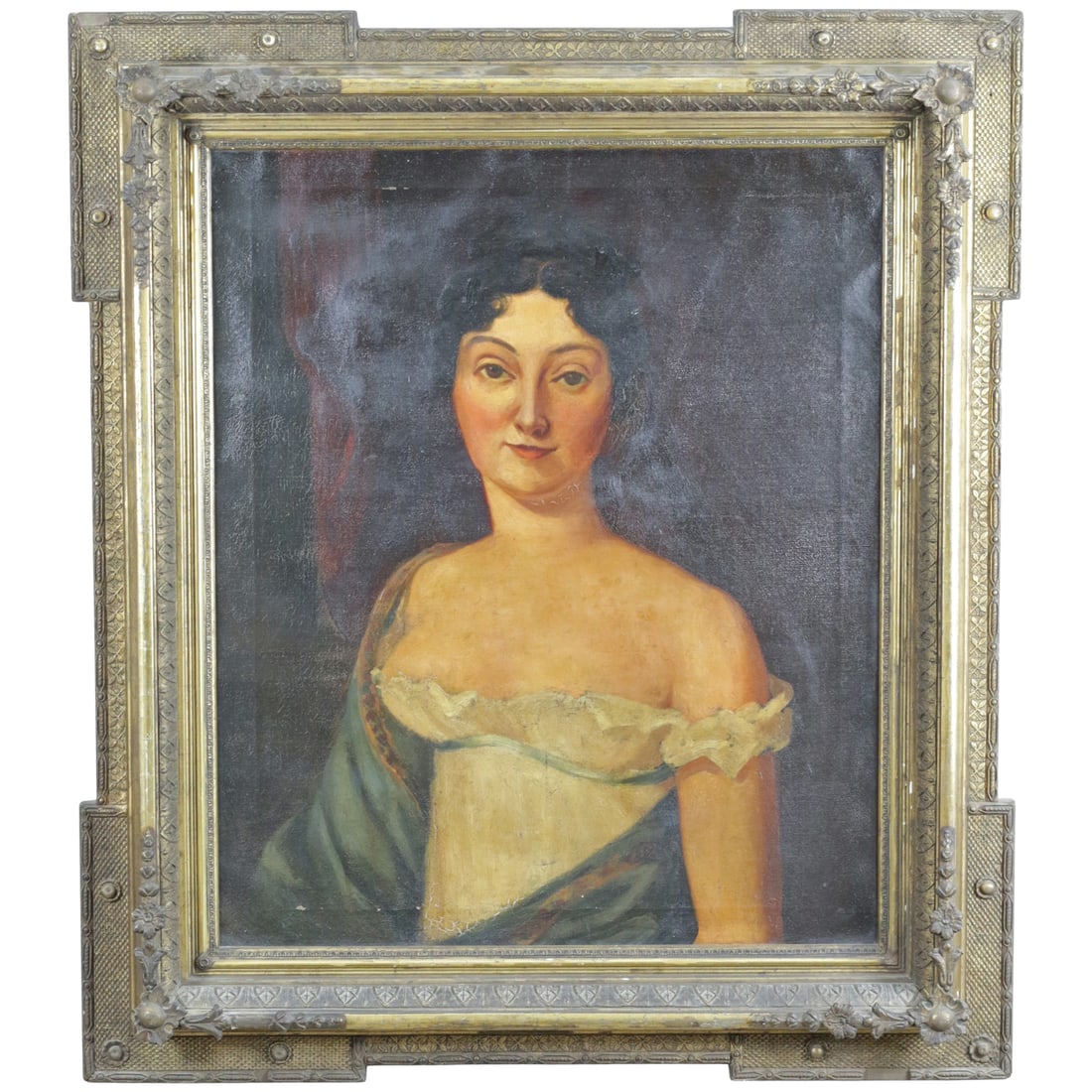 American School Portrait of a Woman, Attributed Hunt Family, Early 19th Century (1 of 6)