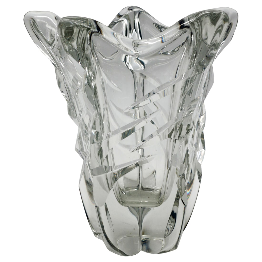 Daum France Cut Crystal Sculptural Vase (1 of 5)