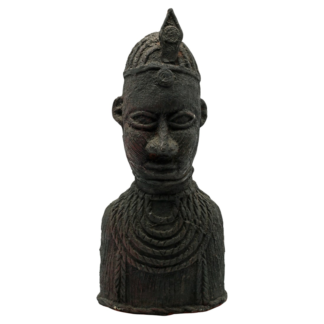 Benin Style Bronze Bust, Edo Royal Portrait Tradition (1 of 6)