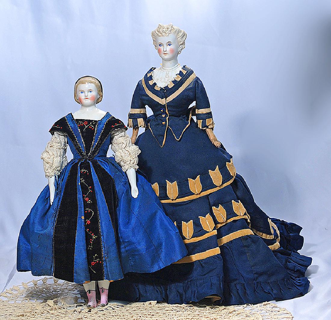 42.  GERMAN BISQUE PARIAN WITH FANCY COIFFURE, PAINTED (1 of 3)