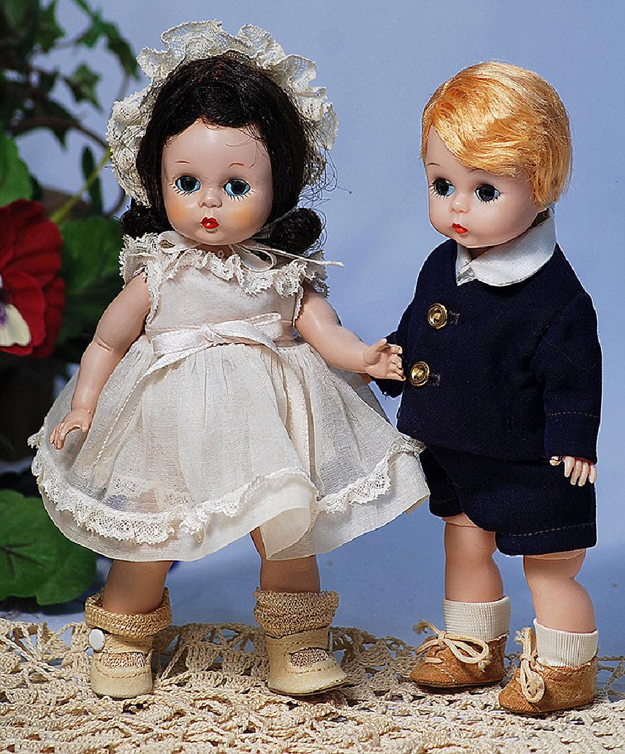 153. TWO ALEXANDER 8" DOLLS, "QUIZ-KIN IN WHITE ORGANDY (1 of 1)
