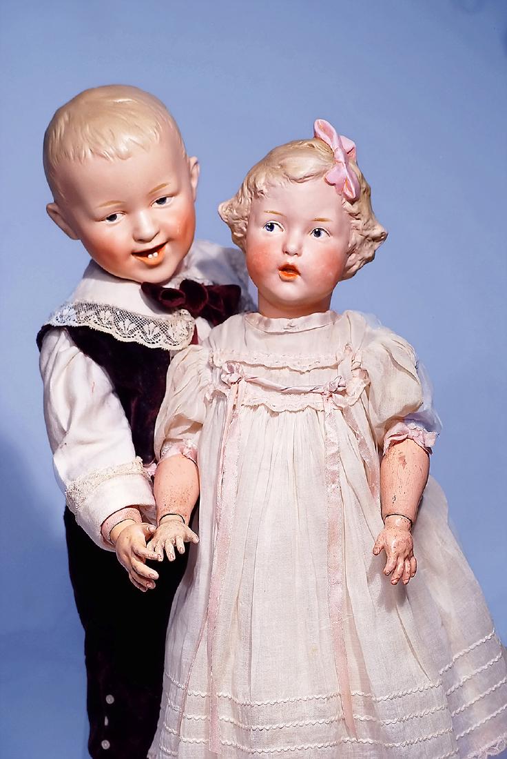 205.  GERMAN BISQUE CHARACTER, 7764, BY GEBRUDER (1 of 3)