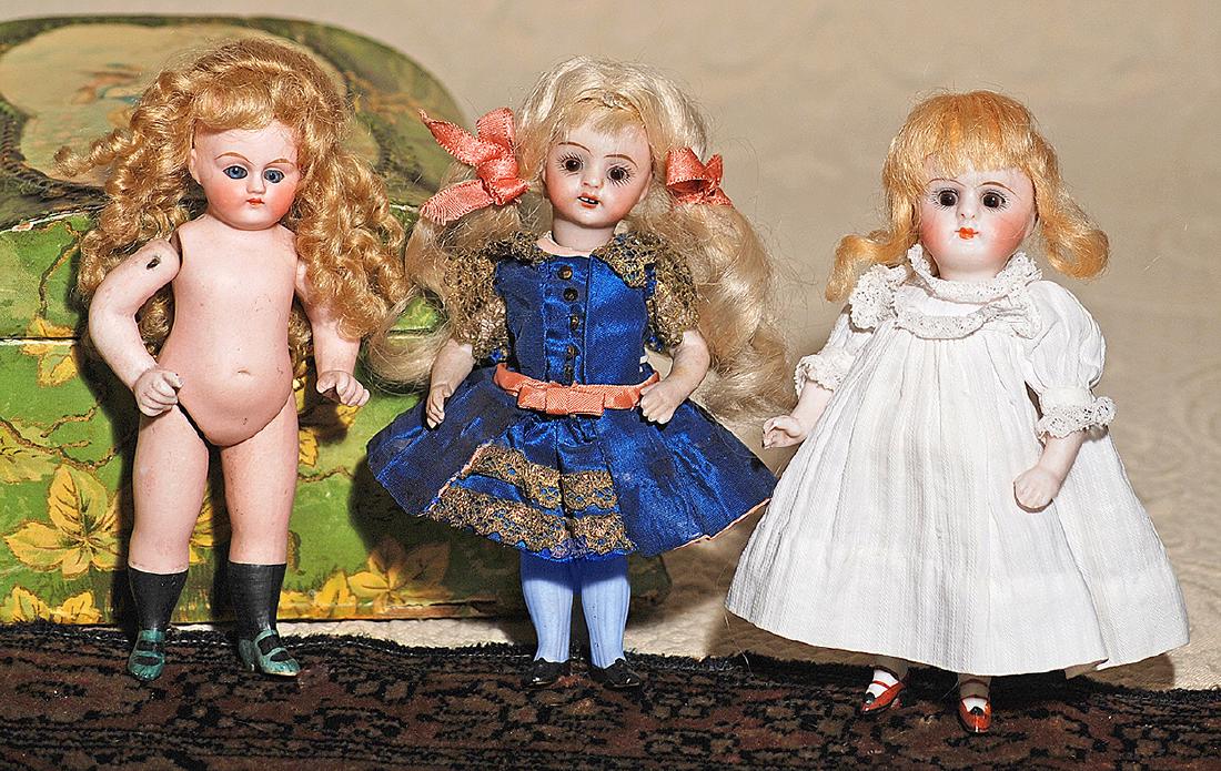 KESTNER ALL-BISQUE DOLL WITH SWIVEL NECK.  Marks: (1 of 2)