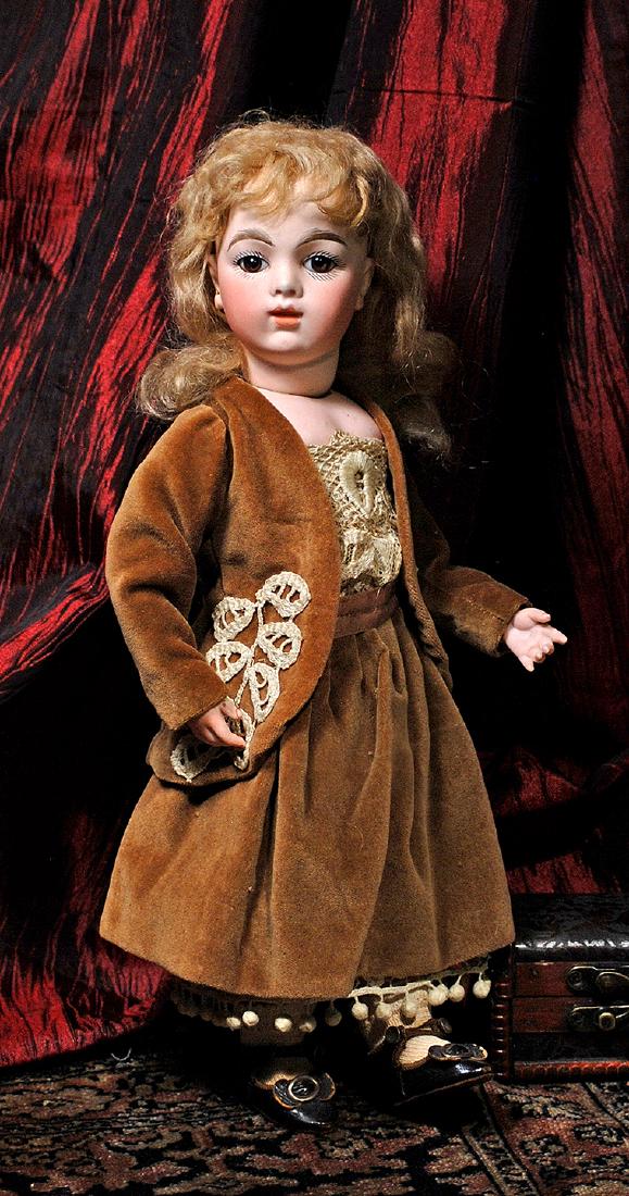 FRENCH BISQUE BRU JNE BEBE, SIZE 4, WITH ORIGINAL WIG (1 of 3)