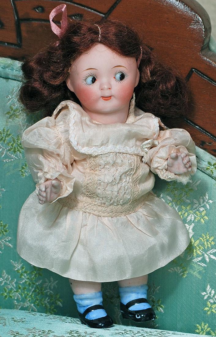 GERMAN ALL-BISQUE GOOGLY BY KESTNER.  Marks:  189, 2/0 (1 of 2)