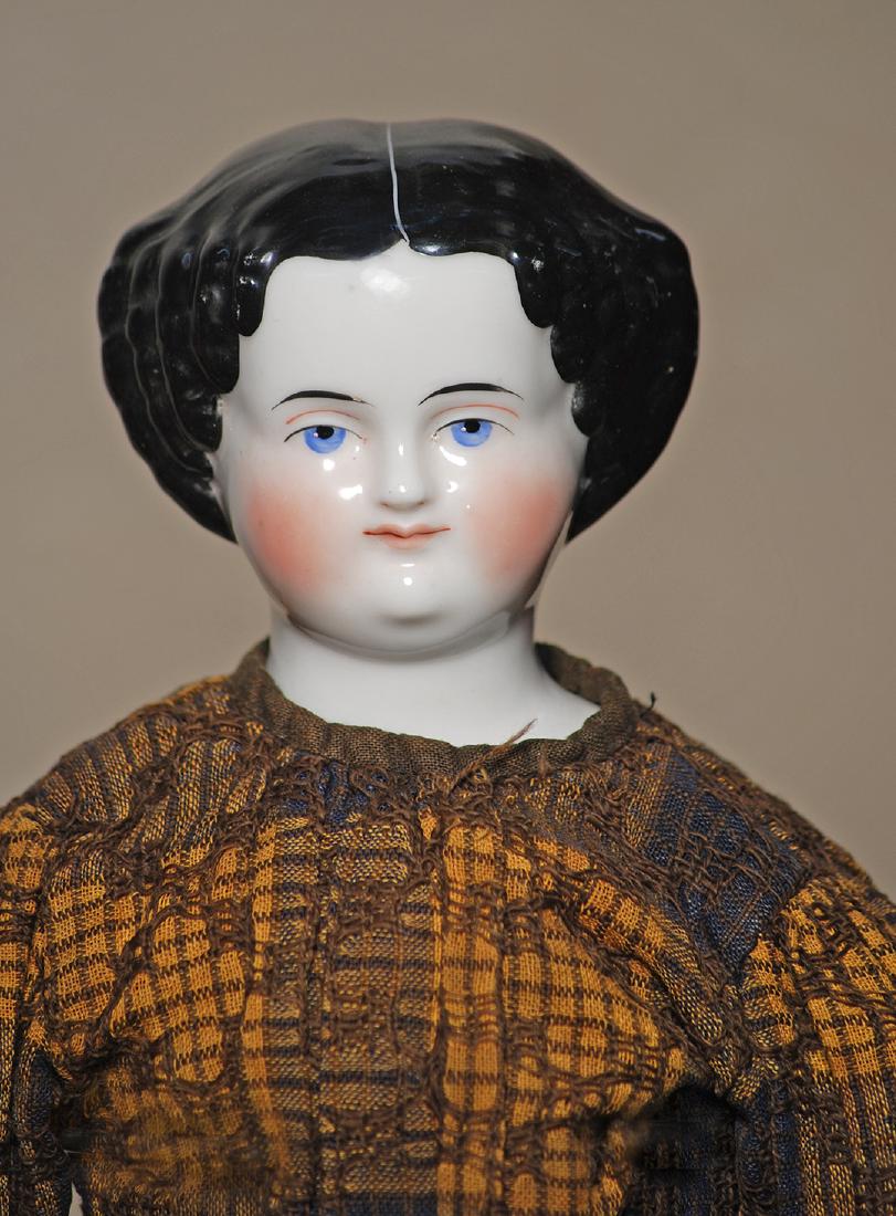 GERMAN CHINA DOLL WITH SMILING EXPRESSION.  18 ½". (1 of 2)