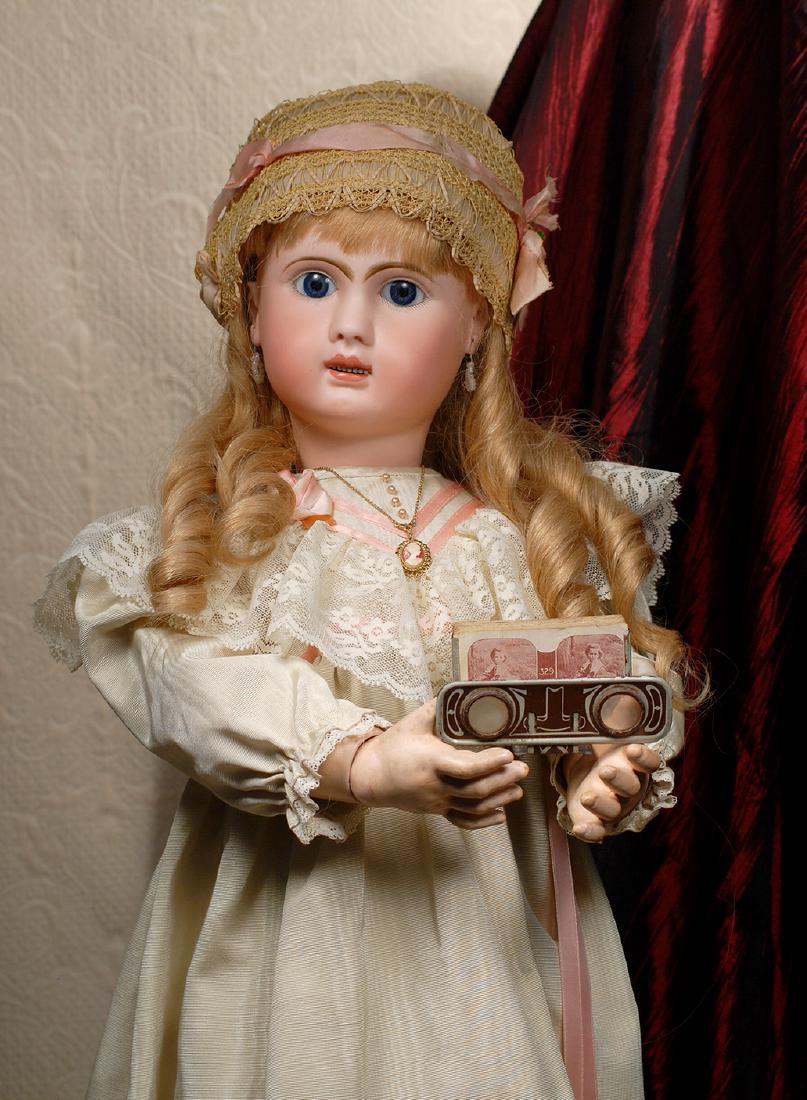 ANTIQUE STEROSCOPE VIEWER  WITH SET OF ORIGINAL (1 of 2)