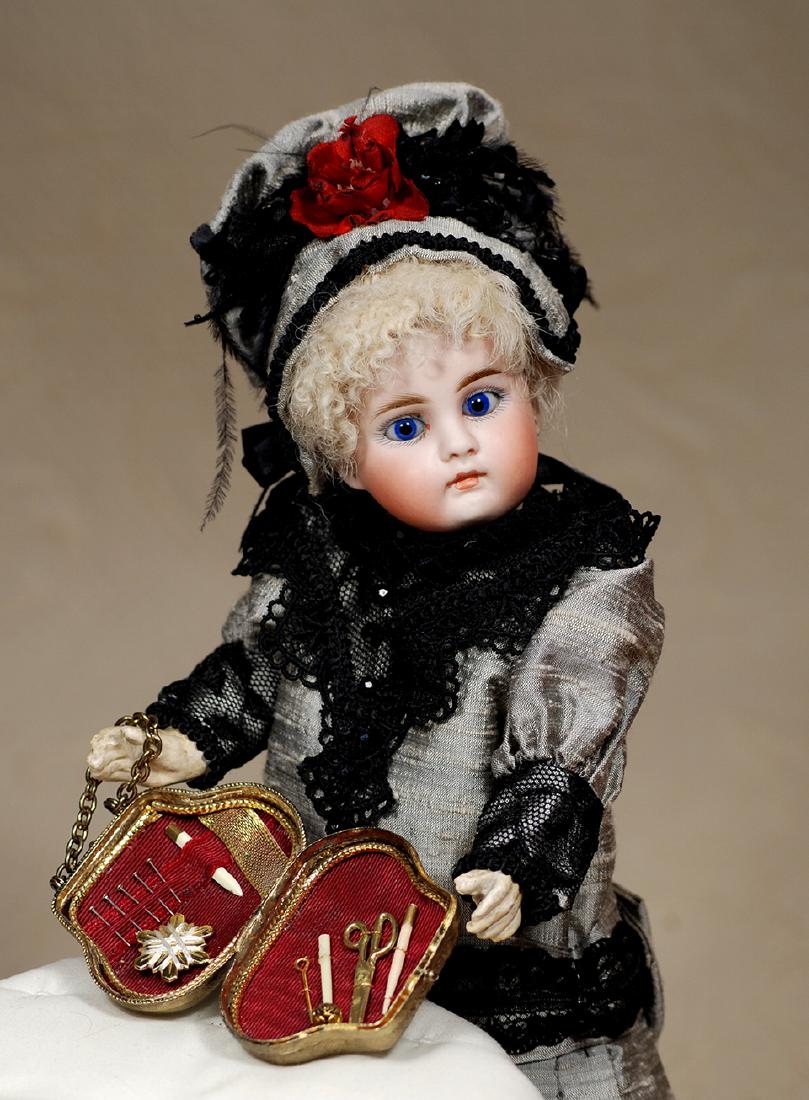 PETITE GERMAN BISQUE, 208, BELTON-TYPE DOLL  BY BAHR & (1 of 2)