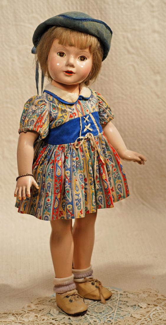 COMPOSITION DOLL BY DEWEES COCHRAN FOR EFFANBEE Marks:: COMPOSITION DOLL BY DEWEES COCHRAN FOR EFFANBEE Marks: Anne Shirley (body). 17". Composition socket head, five-piece jointed body, brown sleep eyes, applied and painted lashes, open mouth, upper teeth